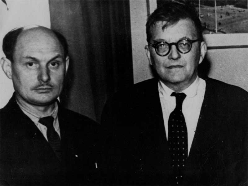 Шостакович и Веселков на Четвёртом пленуме композиторов Сибири